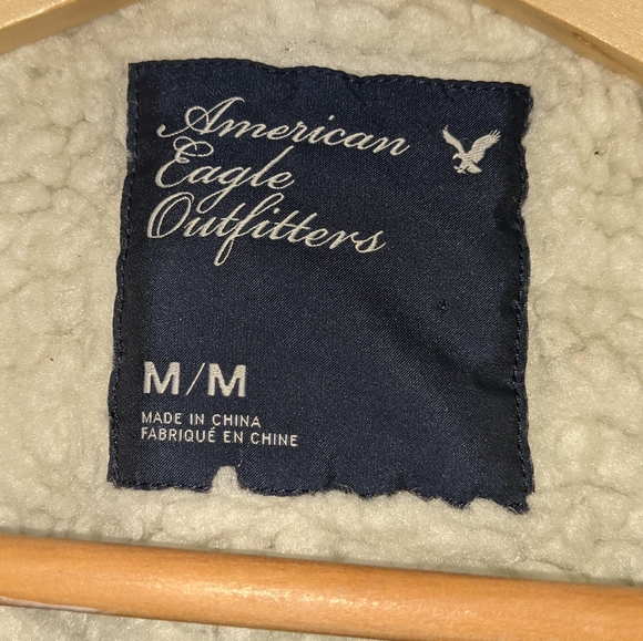 American Eagle Army Green Wool Bomber Coat - Picture 12 of 16